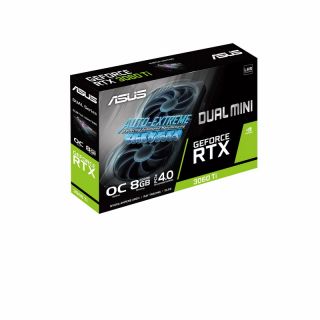 Asus Dual RTX3060TI-O8G-MINI-V2 | GeForce RTX 3060Ti | V2 Mini | 8GB GDDR6 | OC Edition LHR | PCI Express Gen 4 | HDMI | DisplayPort | Graphic Card