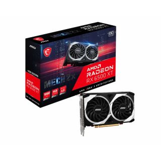 MSI Radeon RX 6500 XT Mech 2X | 4GB GDDR6 | OC Edition | PCI Express Gen 4 | HDMI | DisplayPort | Graphic Card