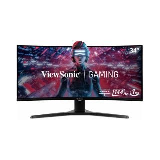 Viewsonic VX3418-2KPC Gaming | Curved Monitor | 34" Wide QHD | 3440 x 1440 Resolution | 144Hz Refresh Rate Adaptive Sync Technology | VA Panel | Zero Frame Design | Wall Mount Enable | HDMI | Display Port | 1ms Response Time